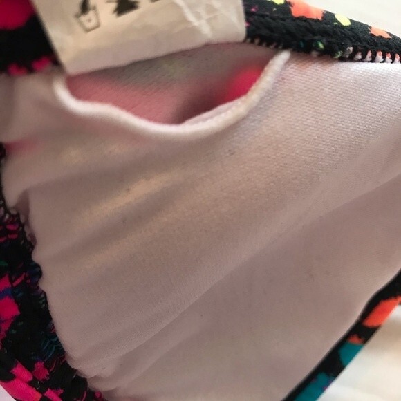 OP Size 3-5 Pink Blue Animal Print Triangle Bikini Lined Adjustable Tie - Picture 8 of 8